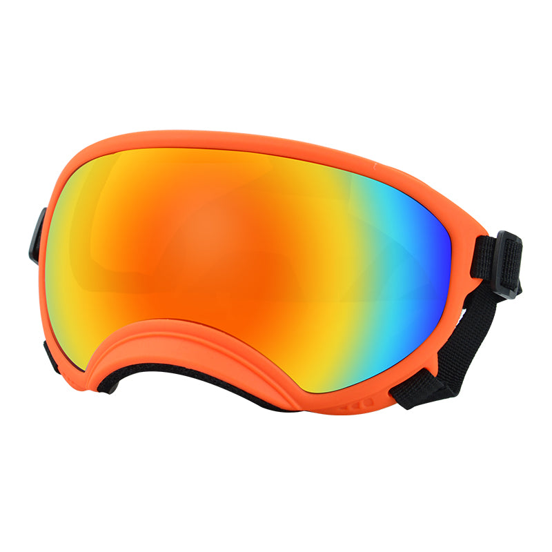 Orange framed red film dog goggles — photo 1