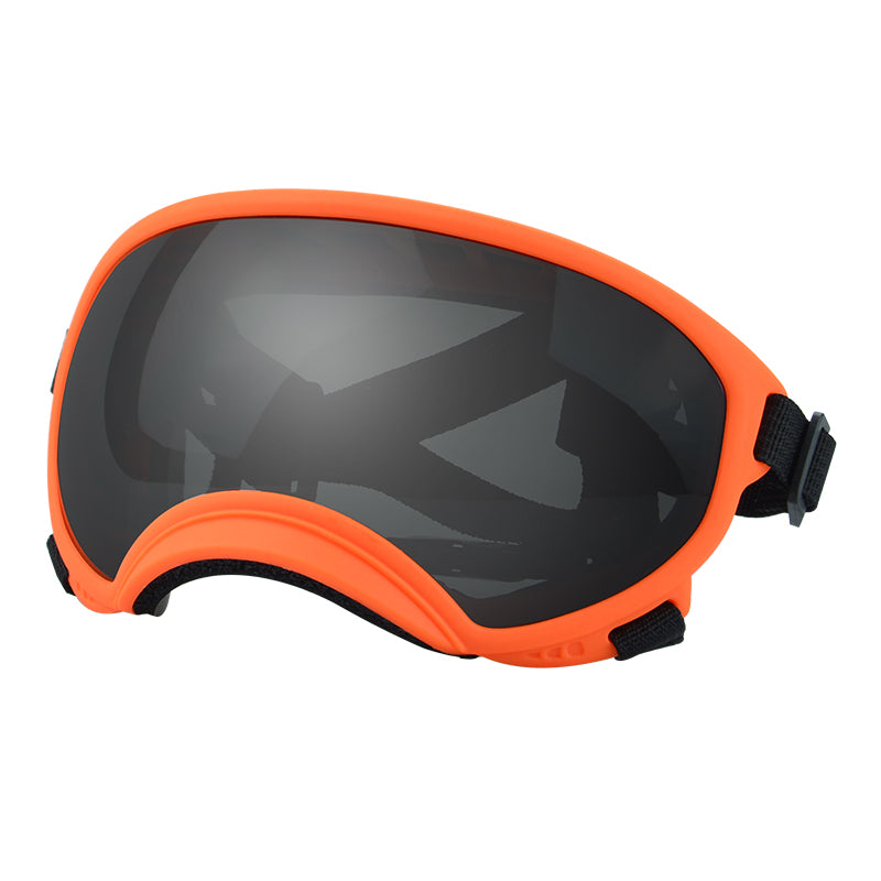 Orange framed gray film dog goggles — photo 1
