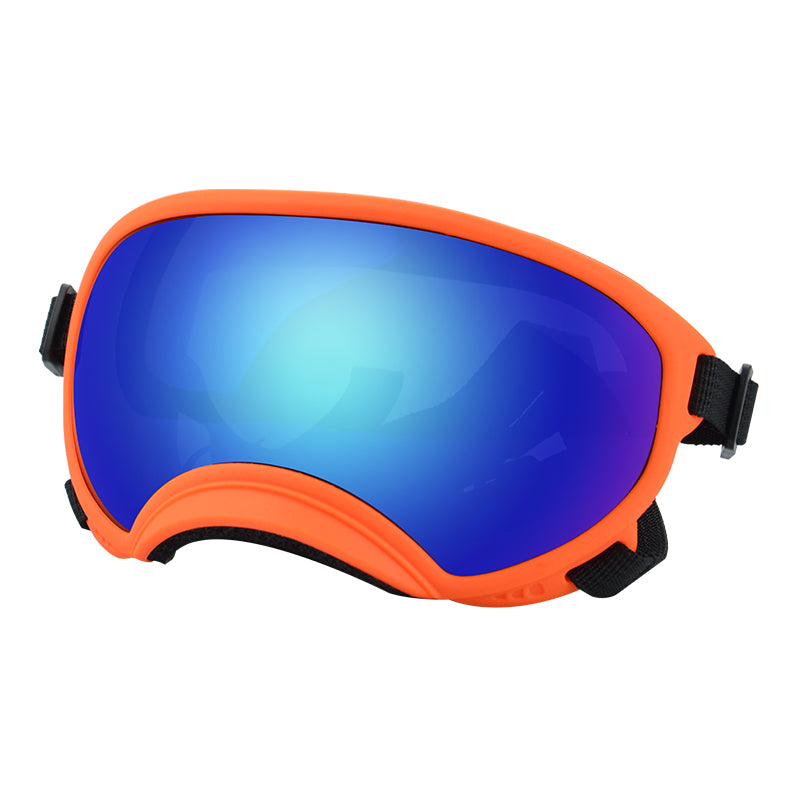 Orange framed Blue film dog goggles — photo 1